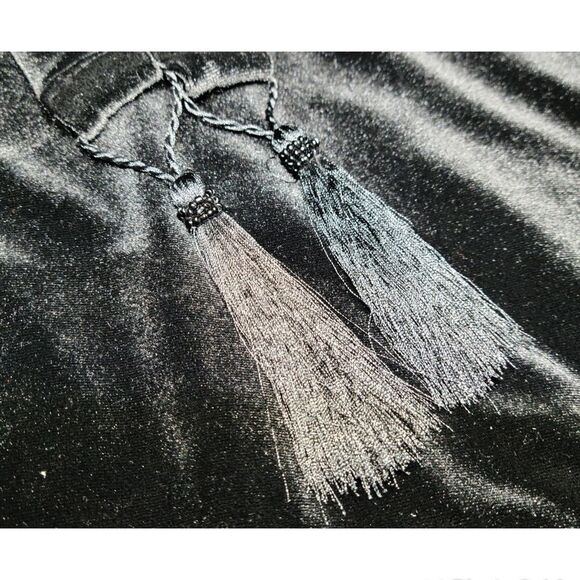 NWT|J. Jill Soft Crushed Velvet Black Velour Dress, SMALL - Picture 8 of 10